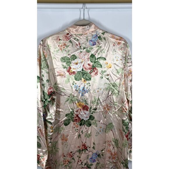 Amelia's Womens Floral Button Front Long Sleeve Satin Nightdress Multi Large NWT - Picture 9 of 9